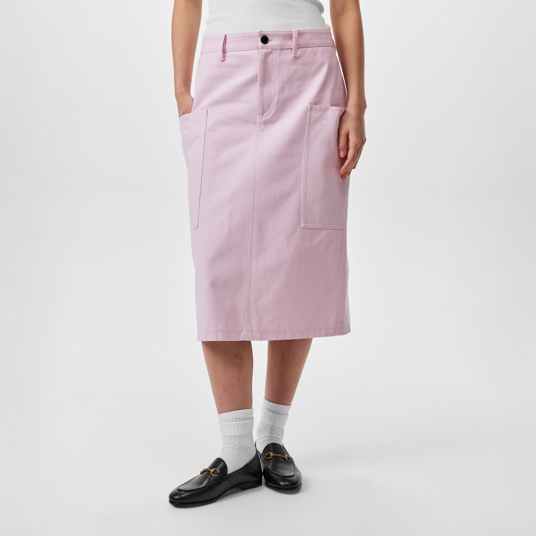 Canvas Midi Skirt