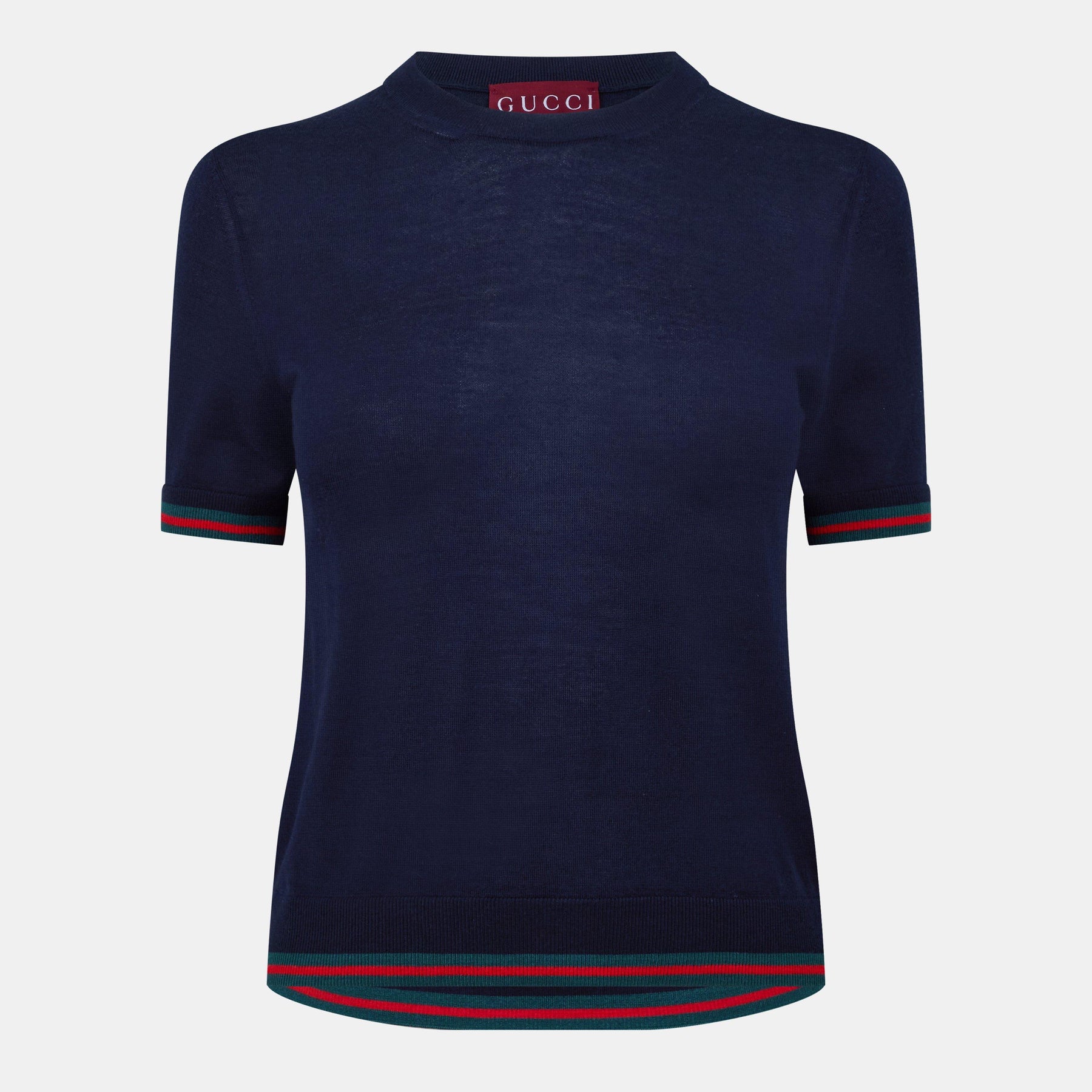 Crew Neck Knitted Wool Jumper