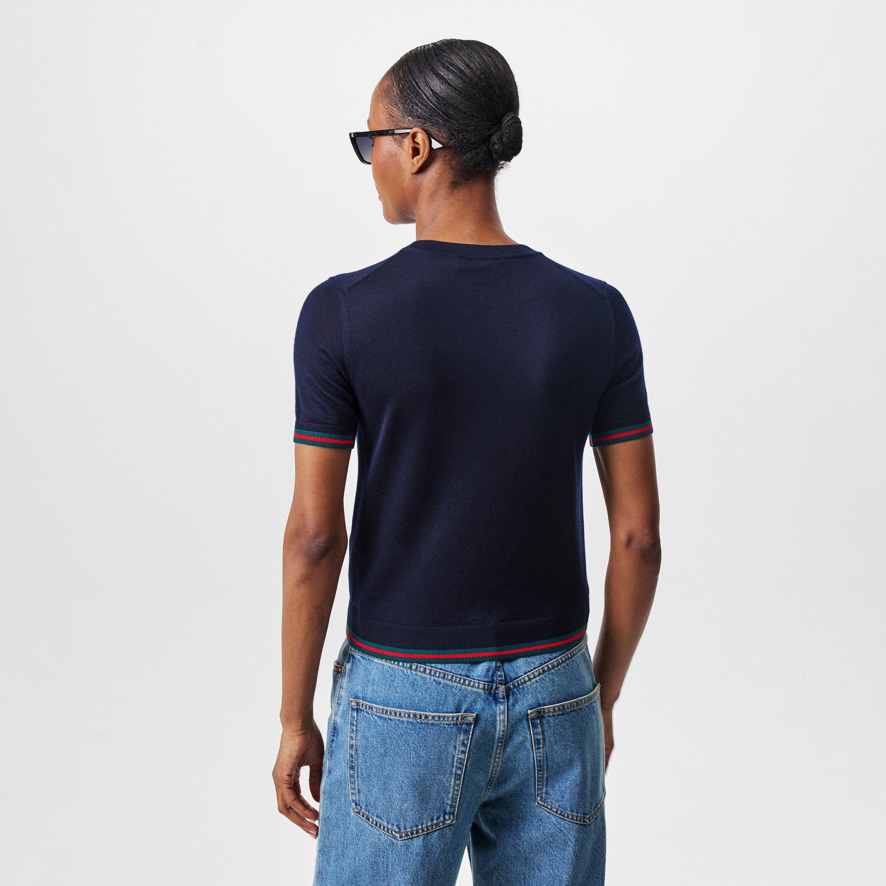 Crew Neck Knitted Wool Jumper