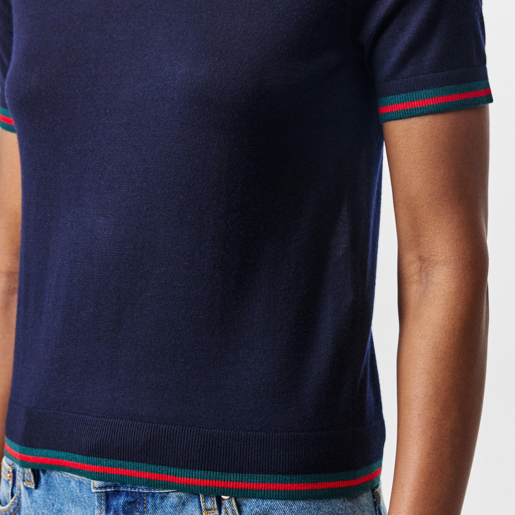 Crew Neck Knitted Wool Jumper