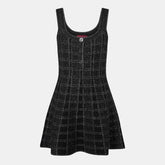 Lamé Button Dress