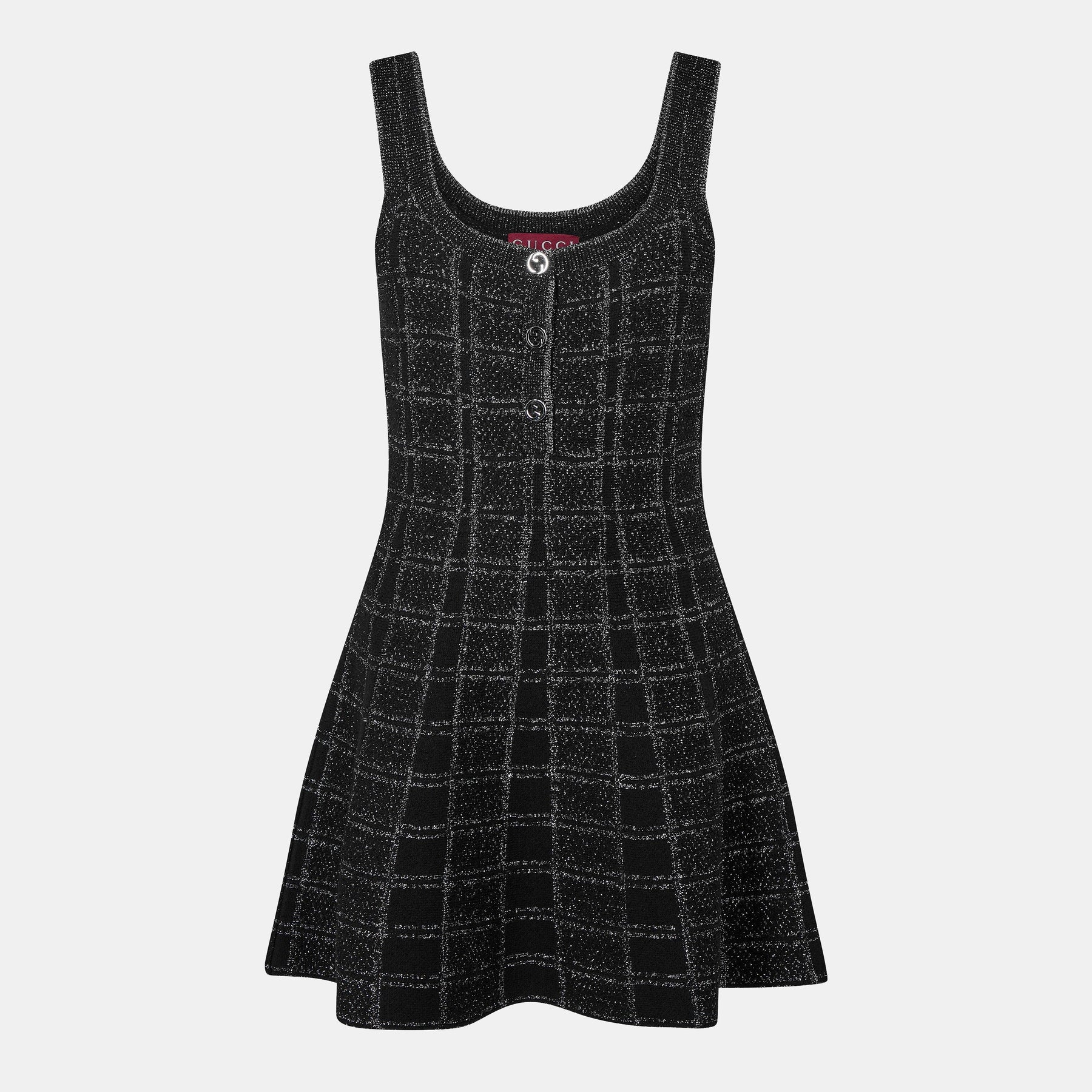 Lamé Button Dress