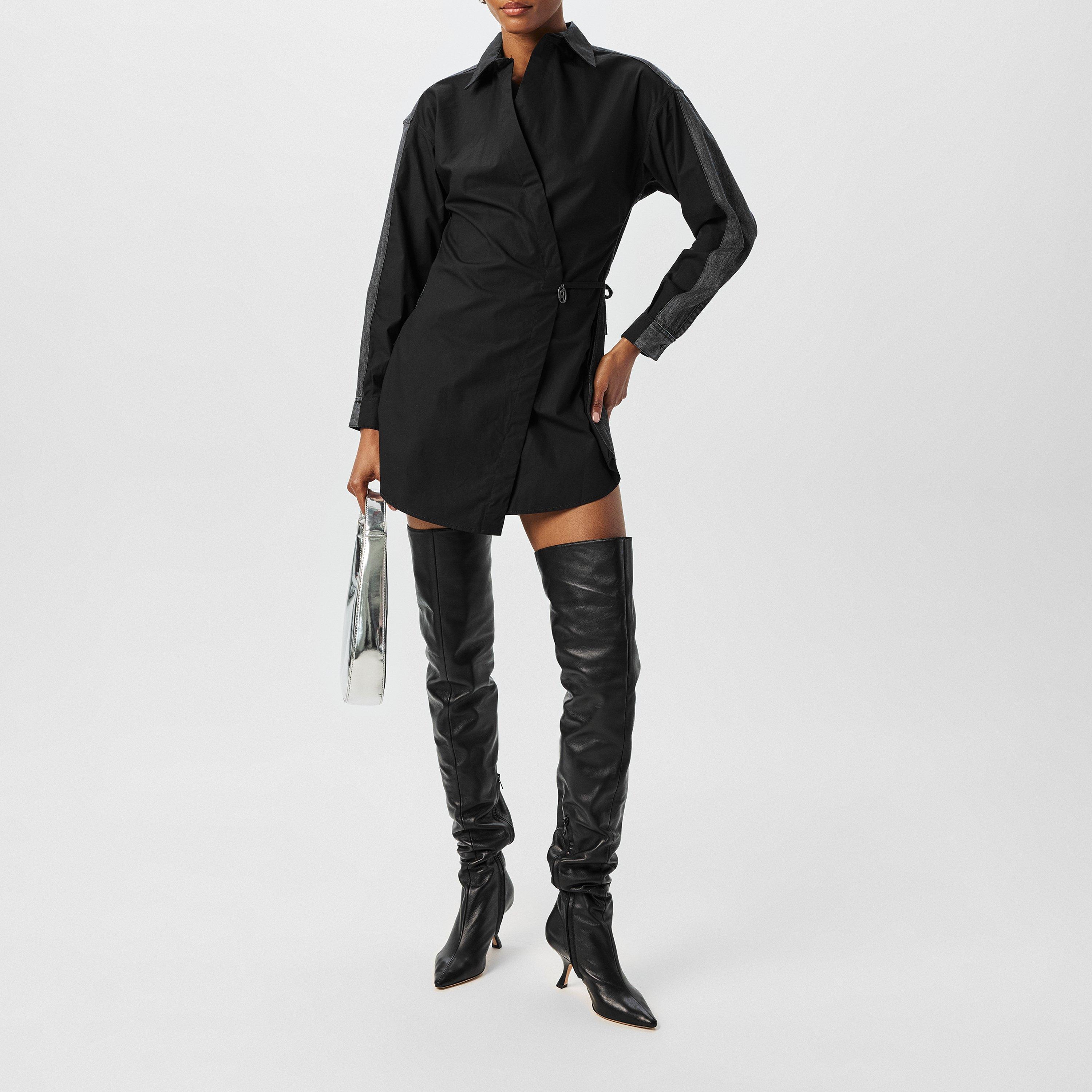 Structured Button-Down Shirt Dress