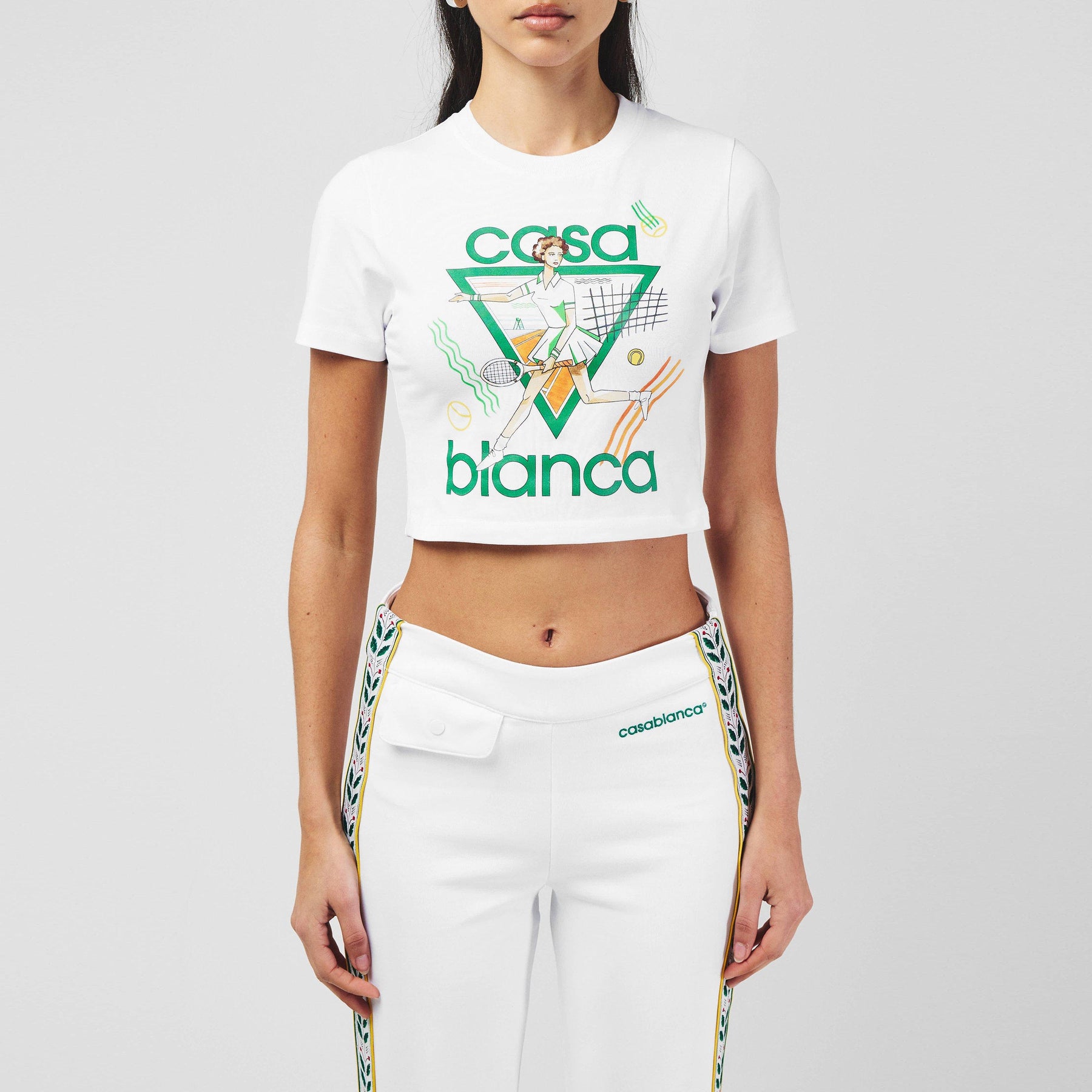 Women's Tennis Girl Cotton Cropped T-Shirt