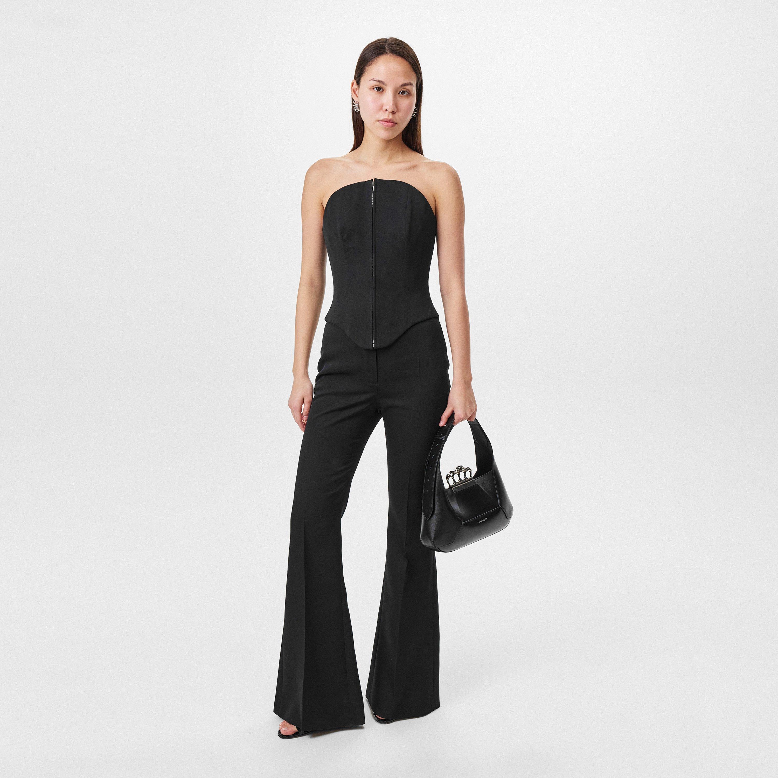 Fold Over Waist Tailored Trousers