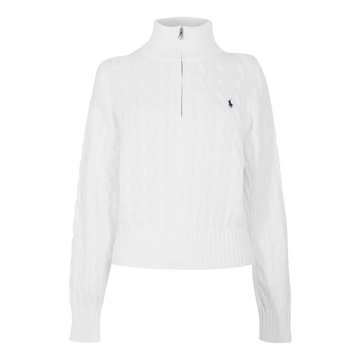Cable 1/4 Zip Knitted Top