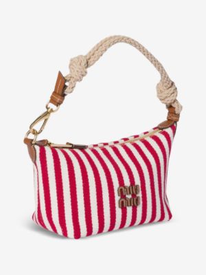 Miu Miu striped rope-handle mini bag
