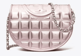 Tory Burch MINI FLEMING METALLIC SQUARE QUILT CHAIN WALLET - Wallets | Shop From The Mirage
