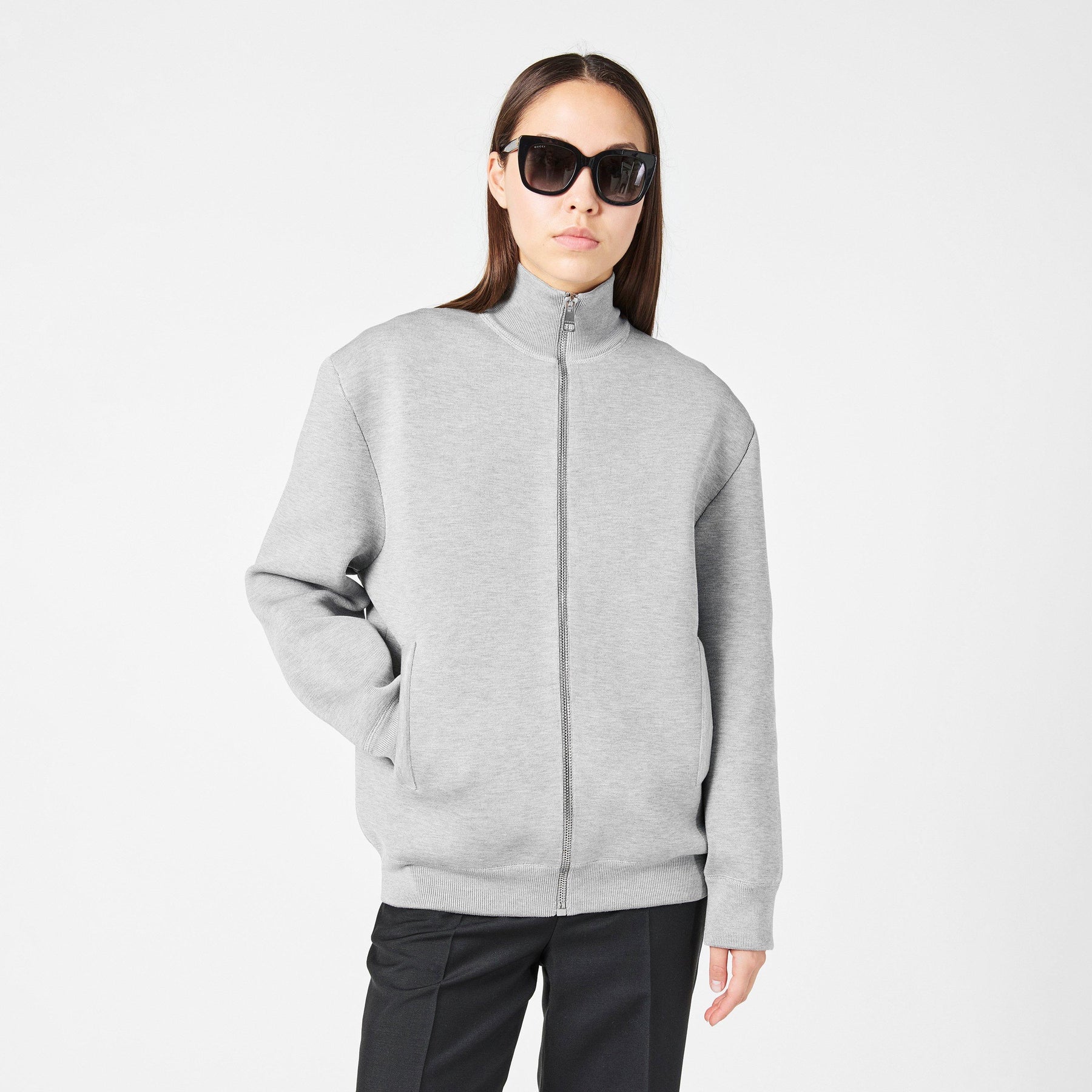 Fine Knit Zip Cardigan