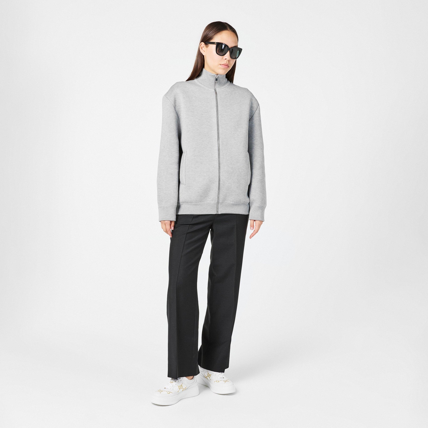 Fine Knit Zip Cardigan