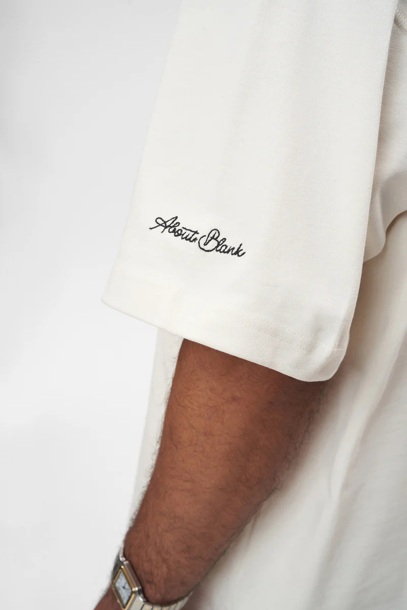 Chainstitch t-shirt - oat/black