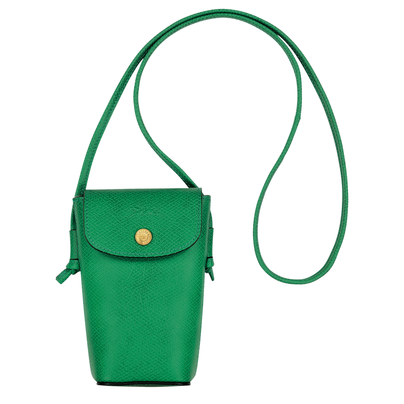 Épure Phone case with leather lace Green - Leather