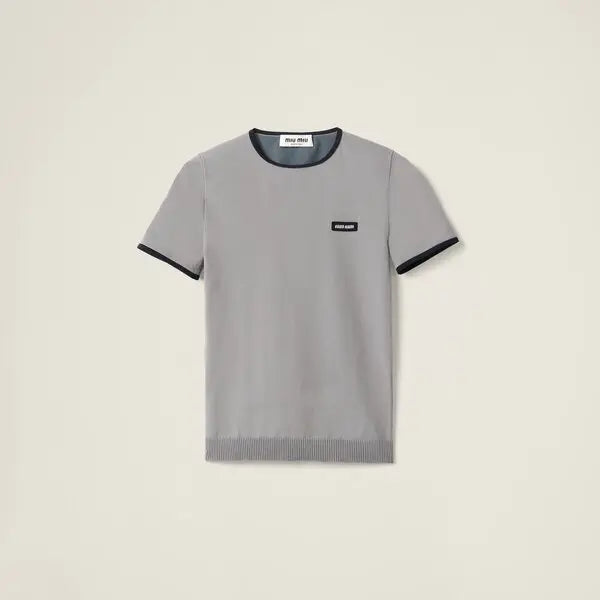 Miu Miu Technical Yarn Crew-Neck Sweater