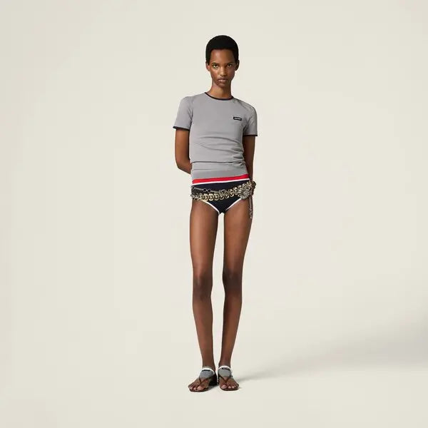 Miu Miu Technical Yarn Crew-Neck Sweater