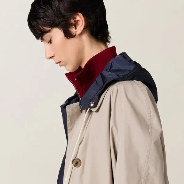 Technical yarn zip-up cardigan