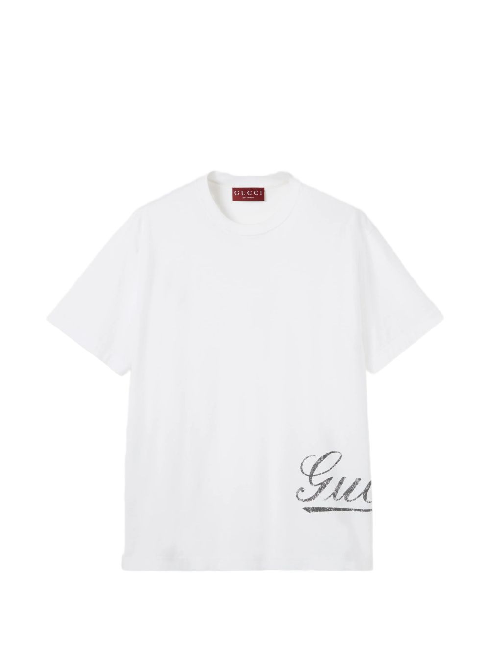 Gucci logo lettering ribbed T-shirt