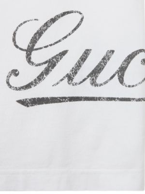 Gucci logo lettering ribbed T-shirt