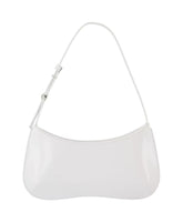 White Leather Top Handle Bag