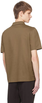 Ferragamo Brown Embroidered Polo