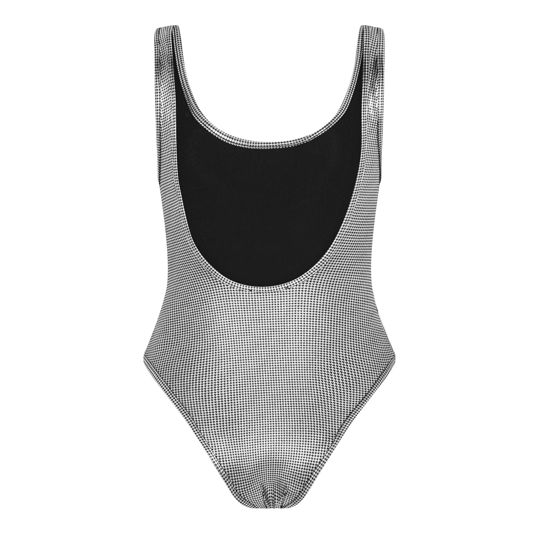 Metallic-Effect Puppytooth Swimsuit