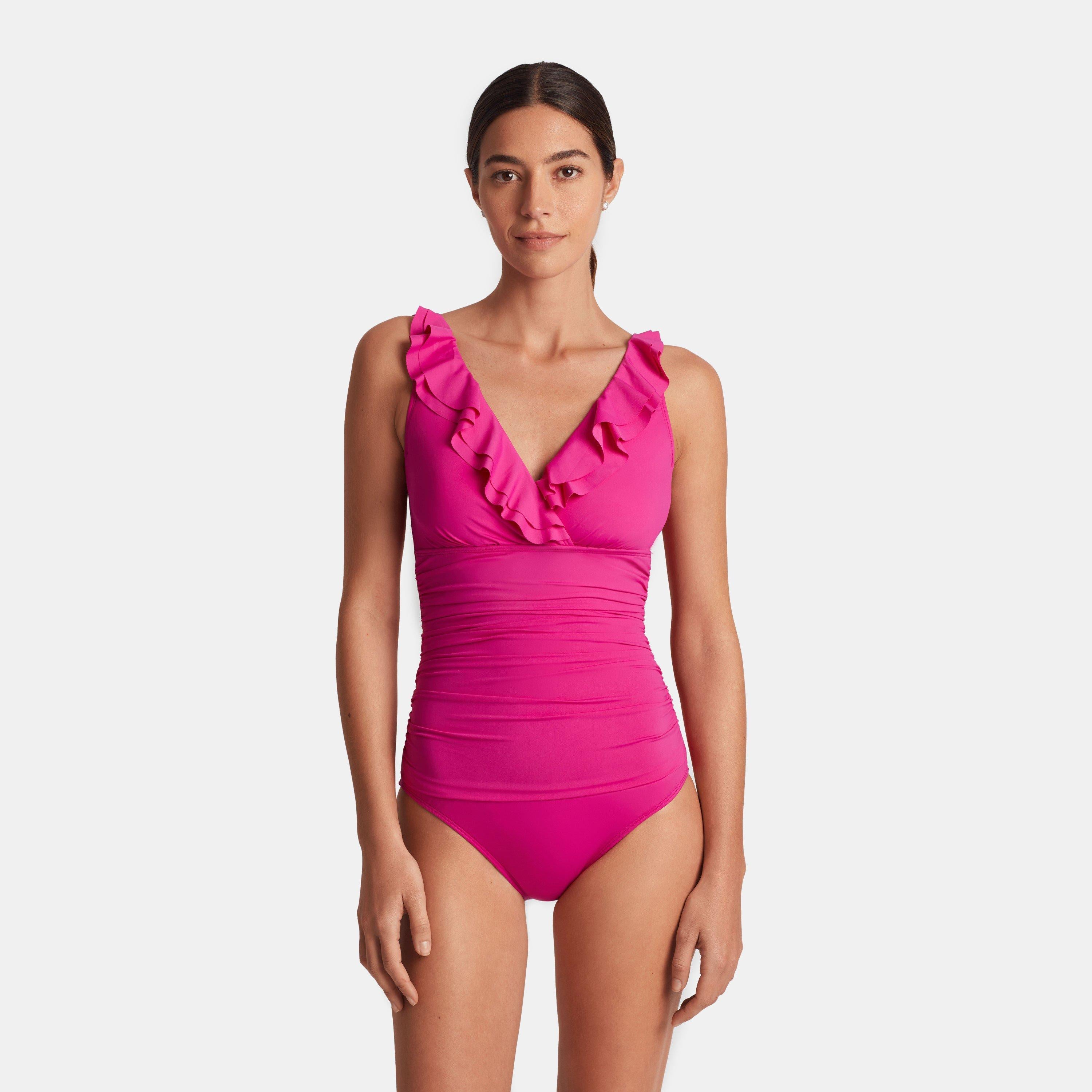 Ruffle Plunge Swimsuit