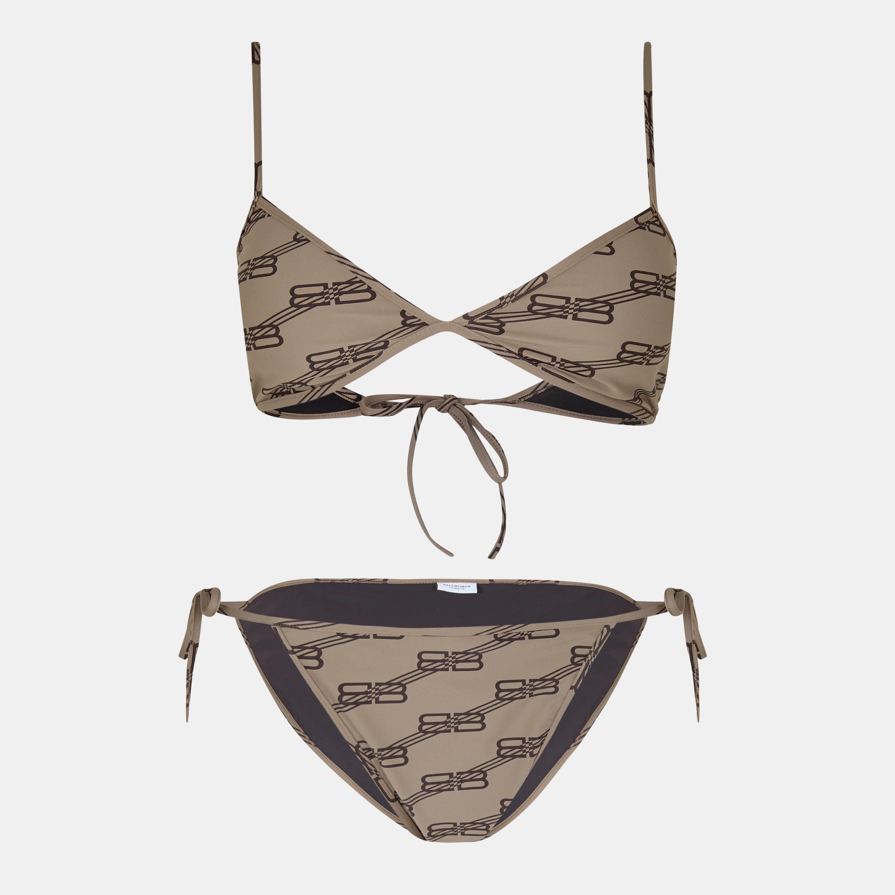 Logo Detail Technical Swim Fabric Bikini Set