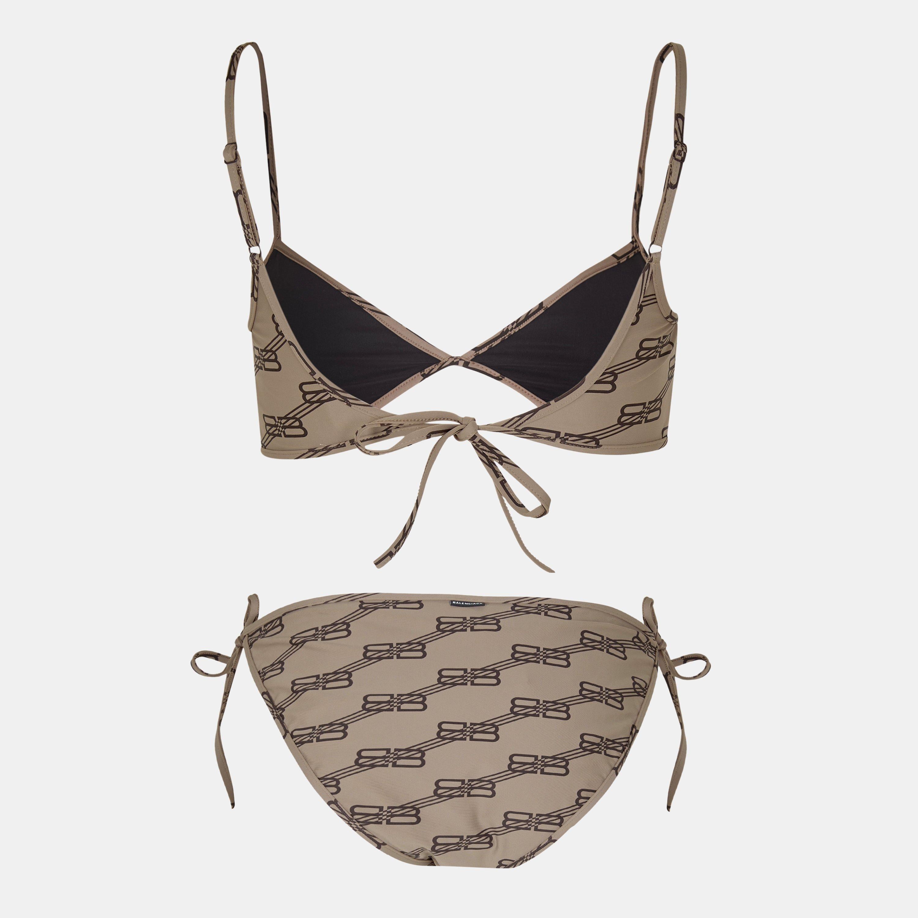Logo Detail Technical Swim Fabric Bikini Set