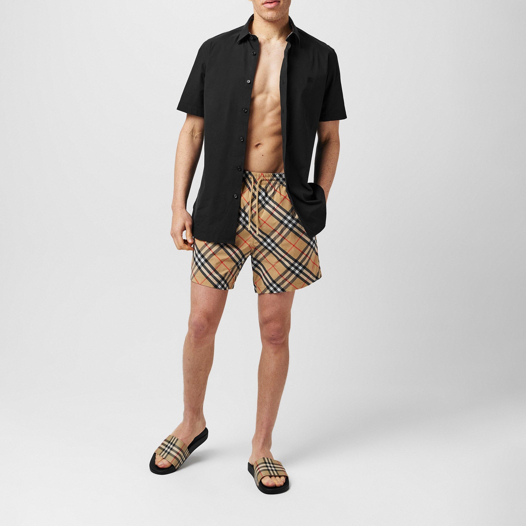 Archival Check Swim Shorts