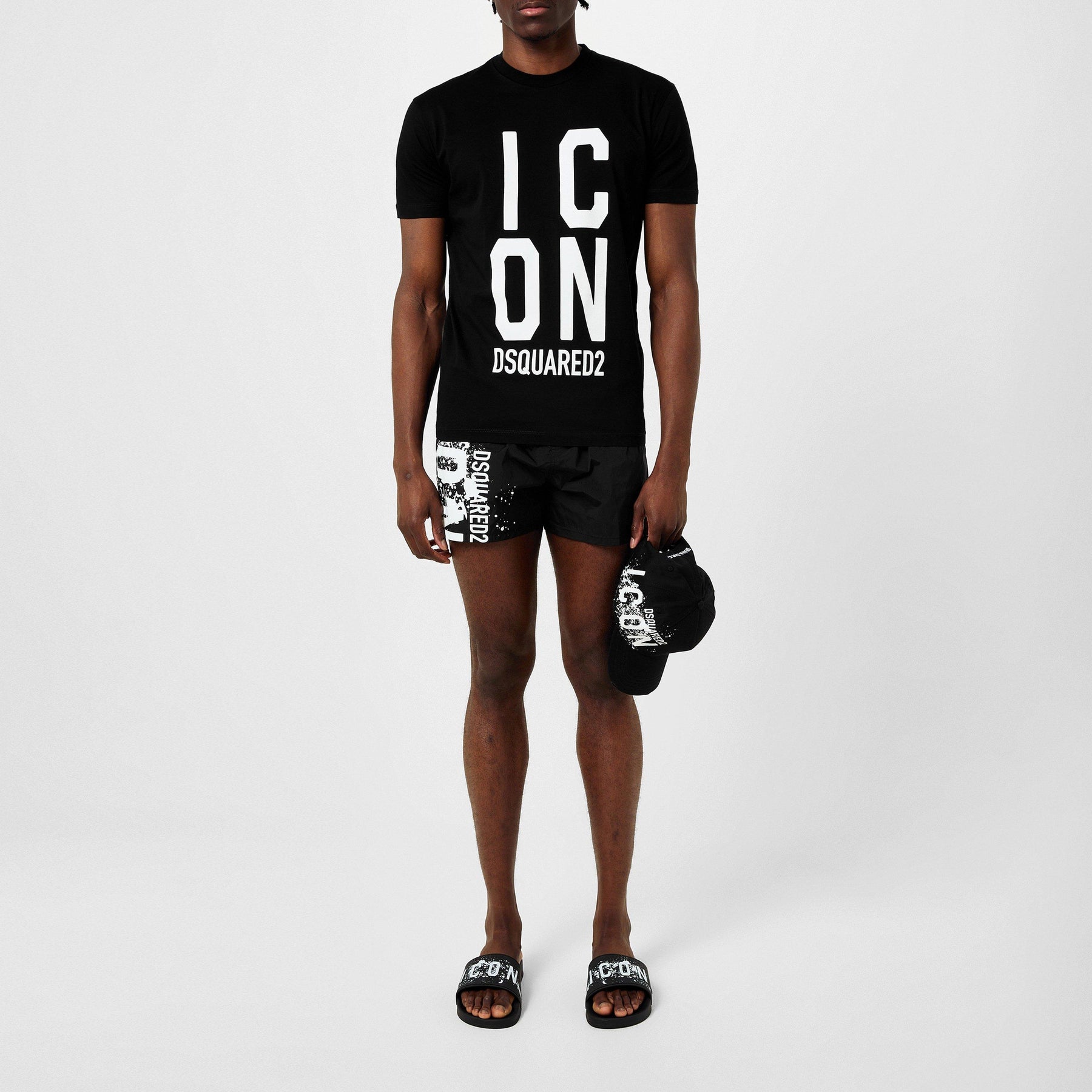 Side Icon Spray Swim Shorts