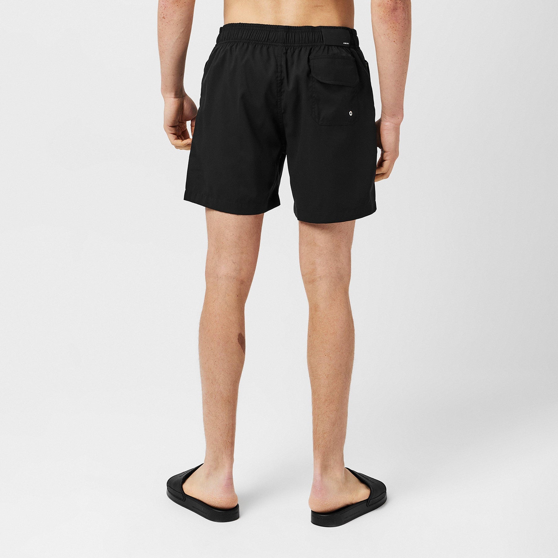 Mid-Length Swim Trunks With Branded Plate