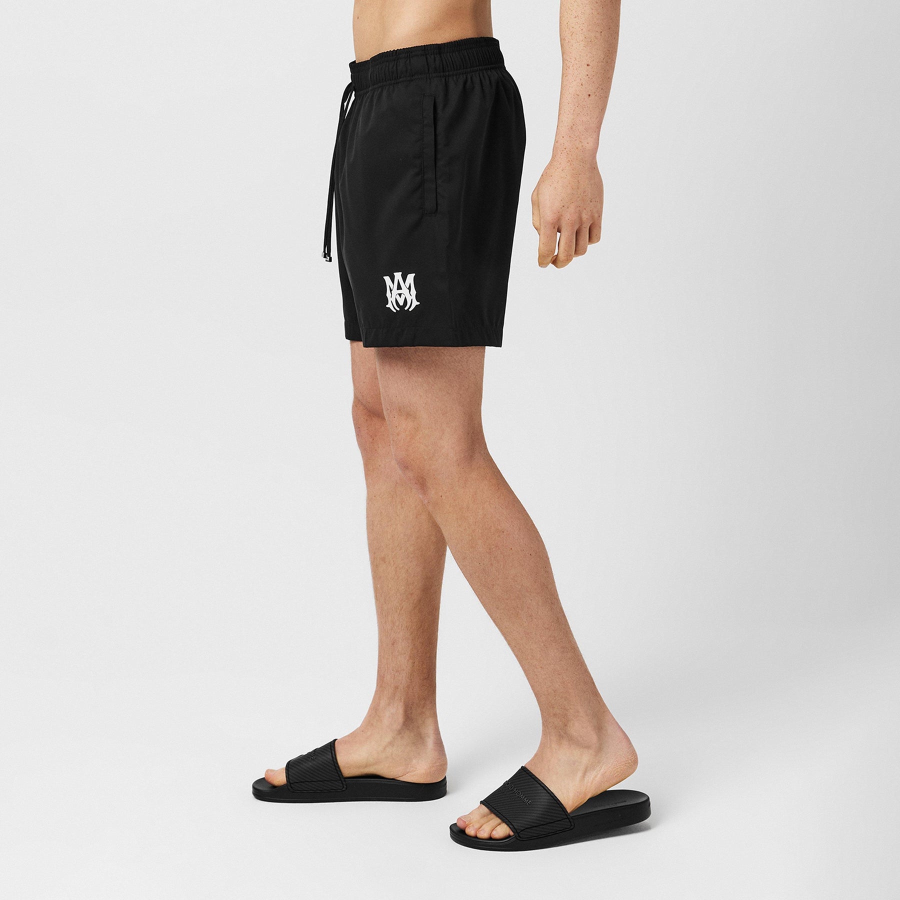 Mid-Length Swim Trunks With Branded Plate
