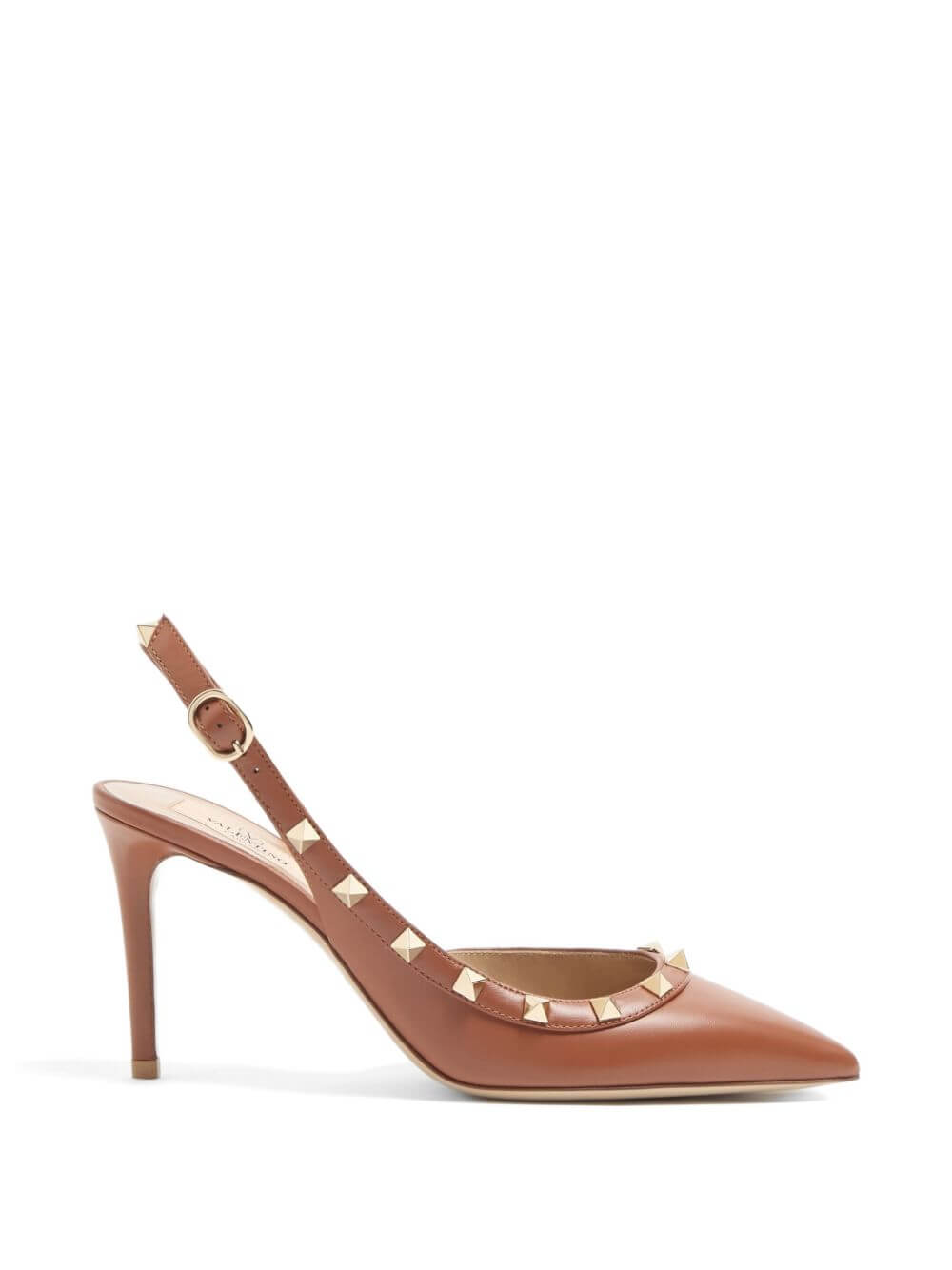Rockstud slingback calfskin pumps 85mm