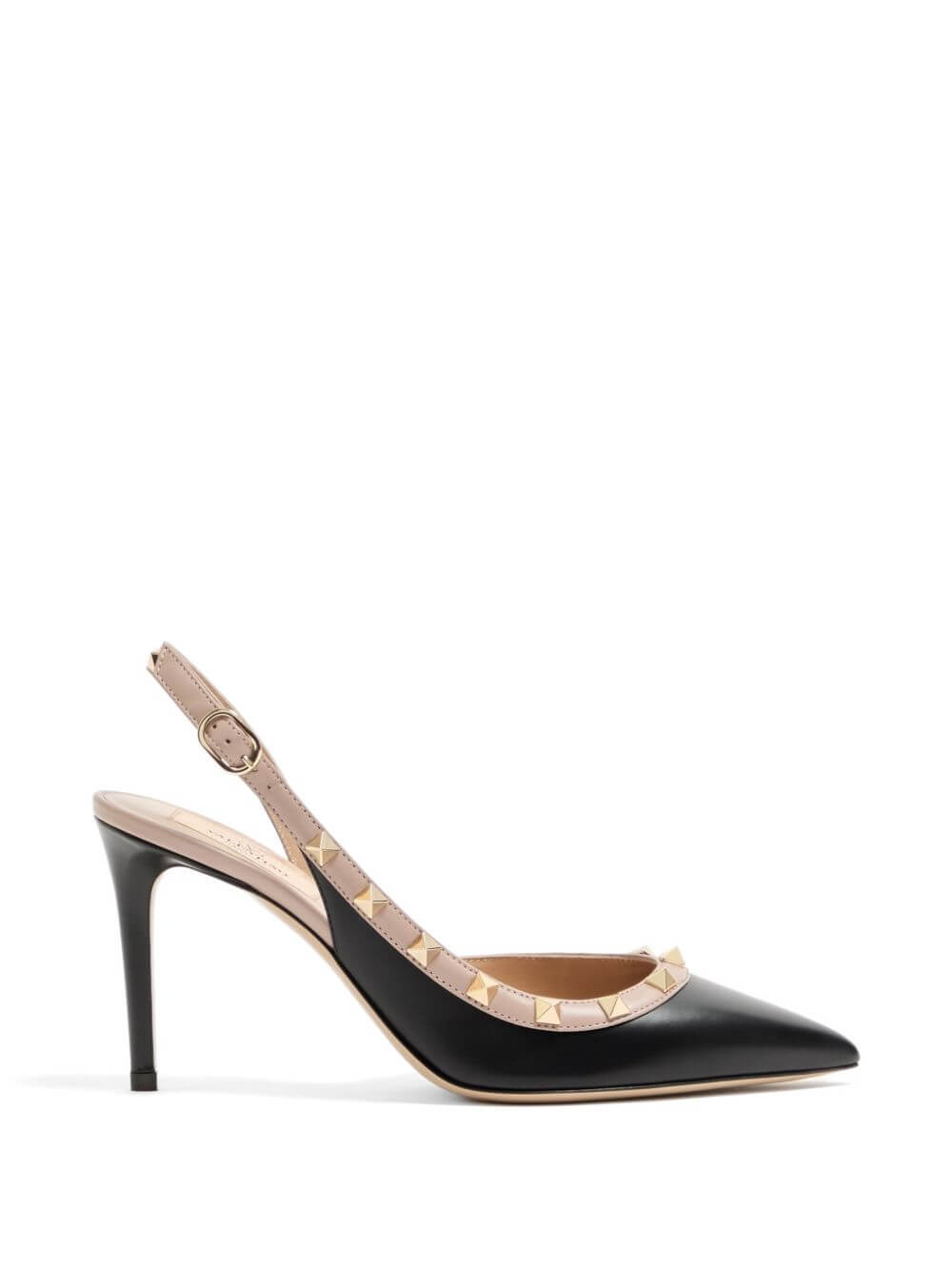 Rockstud slingback calfskin pumps 85mm