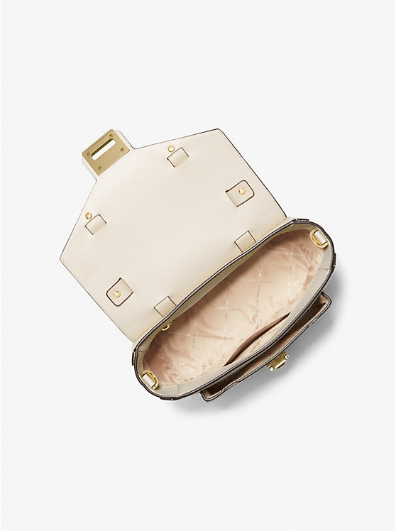 Michael Kors Manhattan Medium Leather and Logo Satchel - Bags | Shop From The Mirage