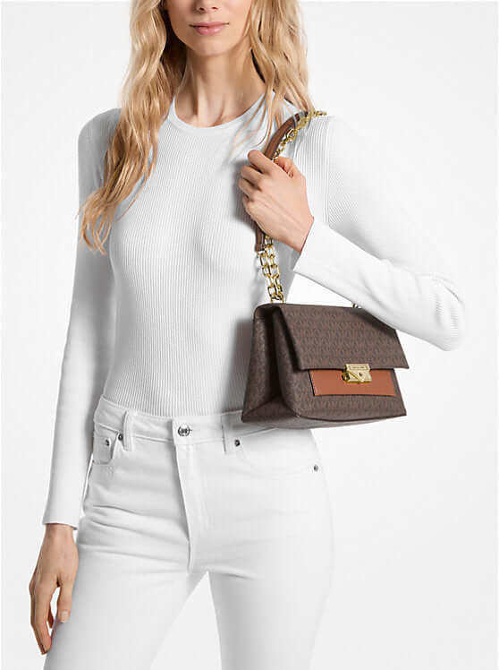 Michael Kors Cece Medium Logo Shoulder Bag - Bags | Shop From The Mirage