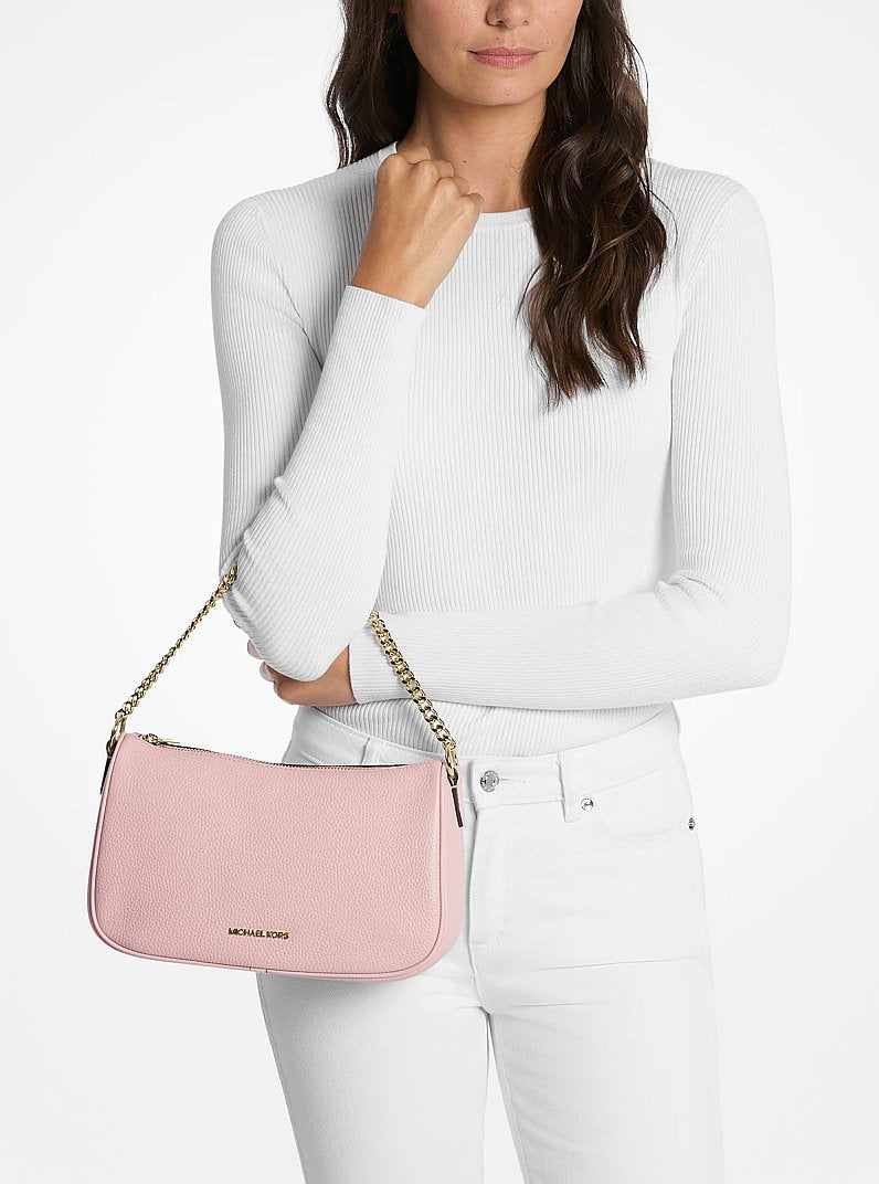 Carmela Medium Pebbled Leather Convertible Crossbody Bag