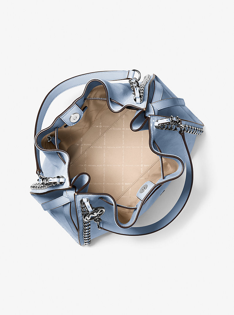 Mina Large Suede Chain Shoulder Bag