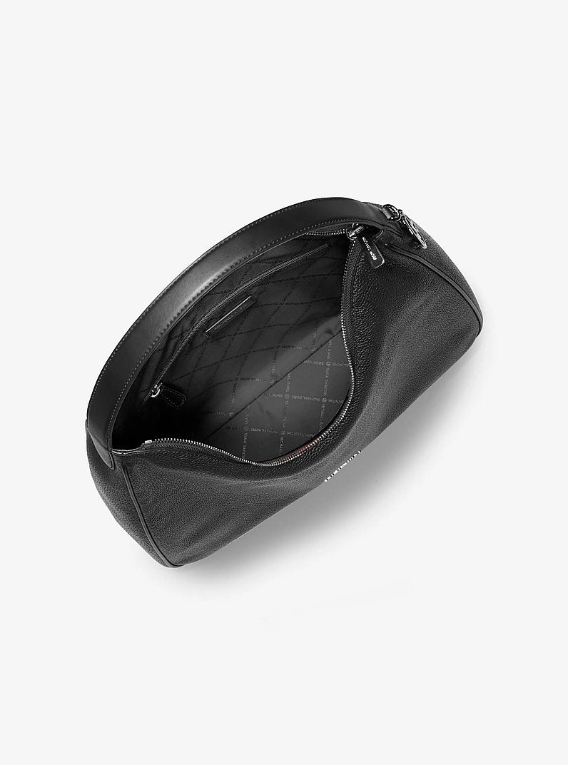 Nayla Medium Pebbled Leather Hobo Shoulder Bag