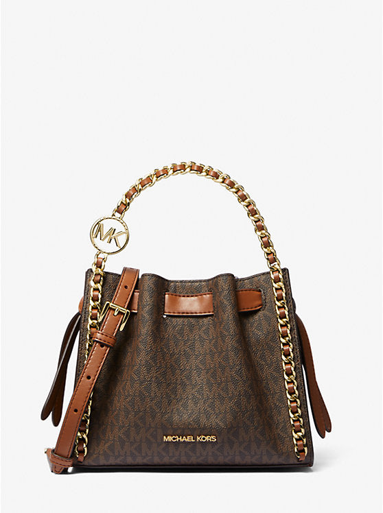 Michael Kors Mina Small Signature Logo Chain Crossbody Bag - Bags | Shop From The Mirage