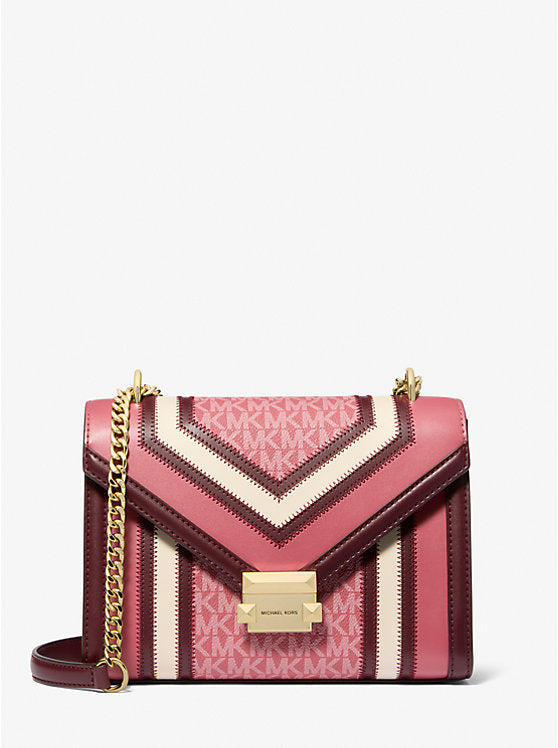 Michael Kors Whitney Medium Color-Block and Signature Logo Shoulder Bag - Bags | Shop From The Mirage
