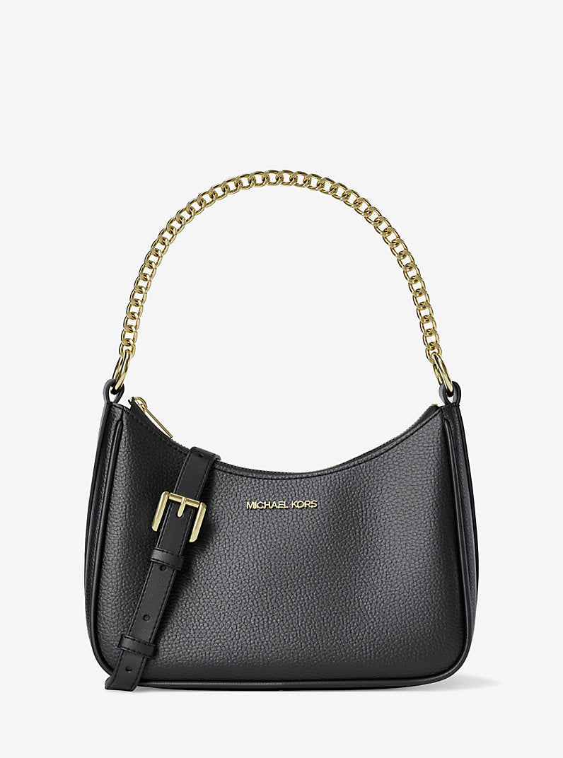 Jet Set Large Pebbled Leather Convertible Crossbody Bag