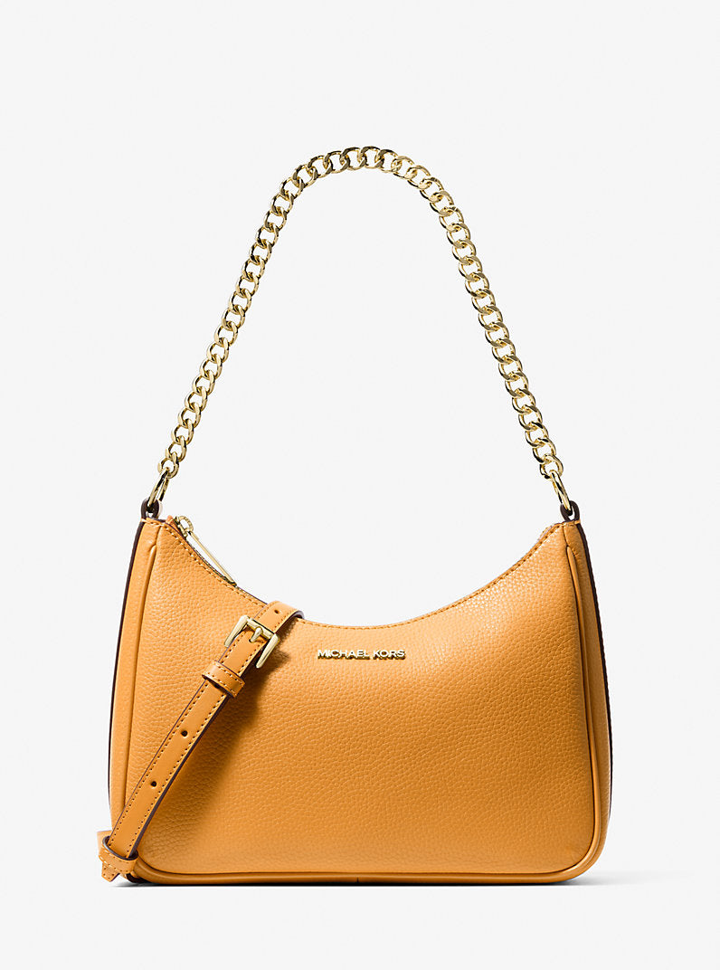Jet Set Large Pebbled Leather Convertible Crossbody Bag