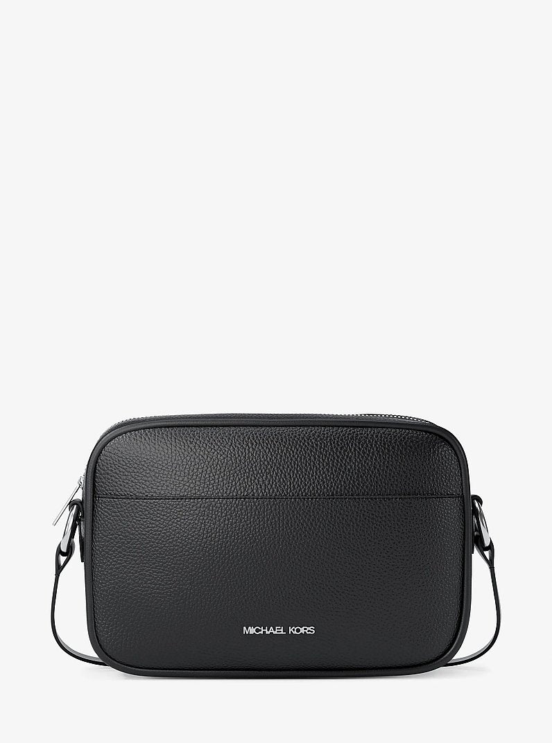 Jet Set Large Pebbled Leather Camera Crossbody Bag