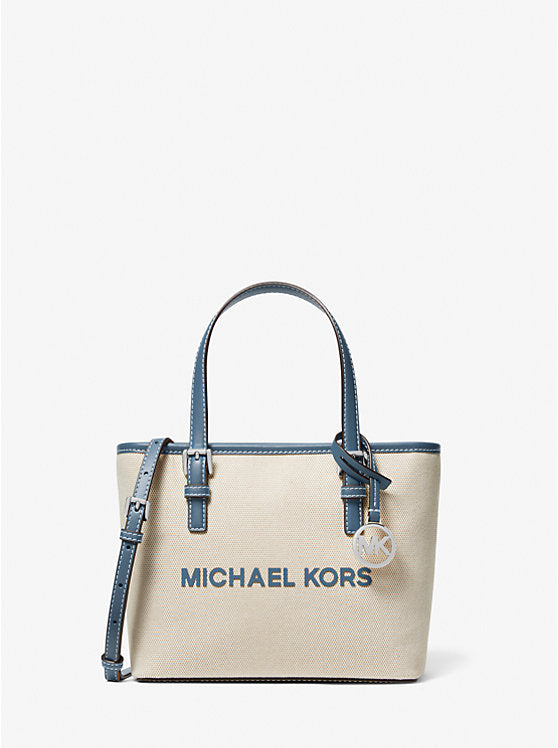 Michael Kors Jet Set Travel Extra-Small Canvas Top-Zip Tote Bag - Bags | Shop From The Mirage
