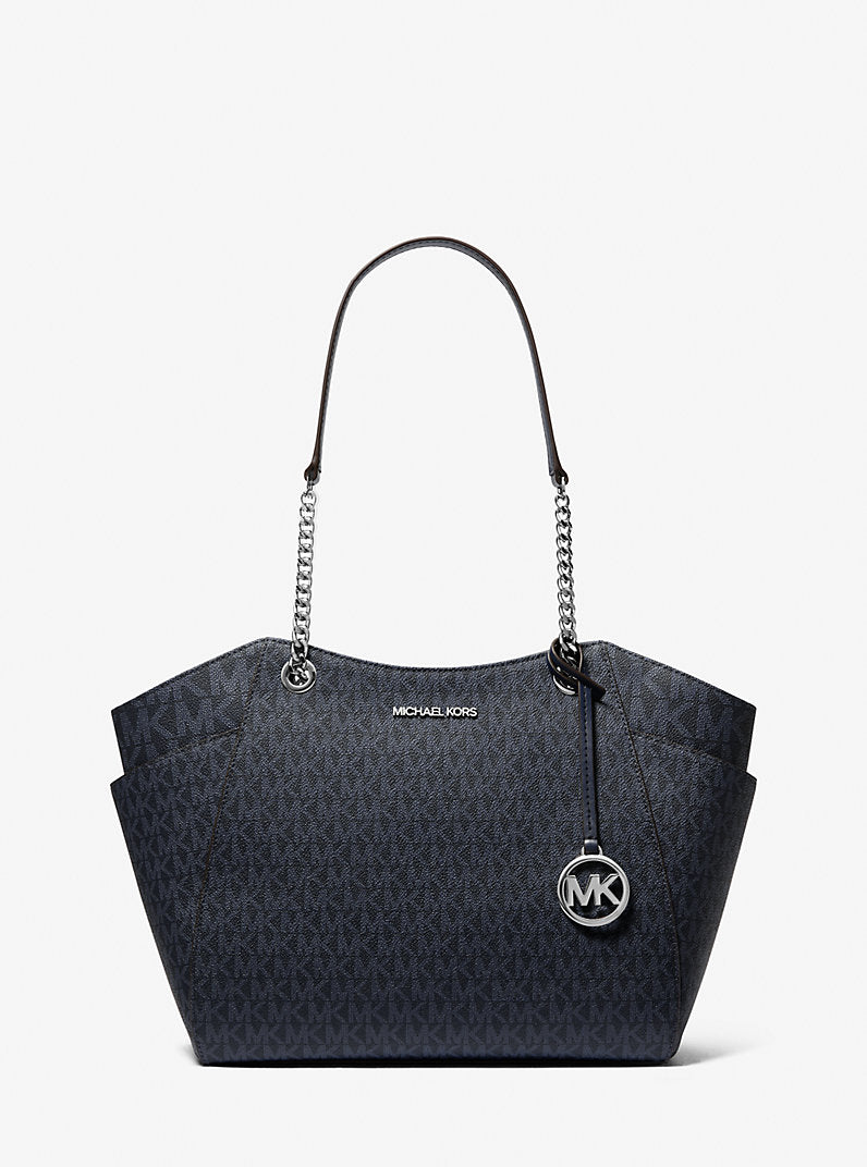 Jet Set Large Signature Logo Shoulder Bag