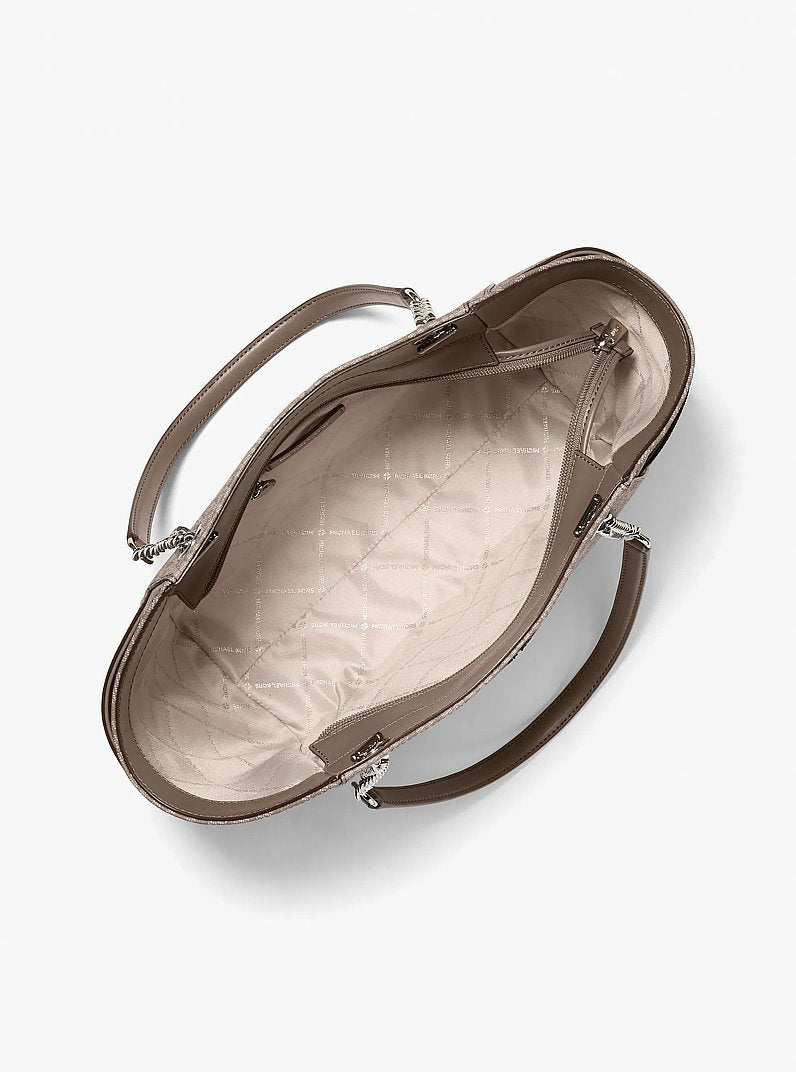 Jet Set Large Signature Logo Shoulder Bag