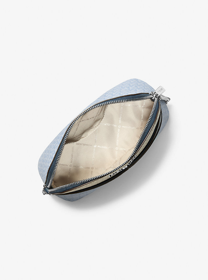 Jet Set Travel Medium Color-Block Signature Logo Crossbody Bag