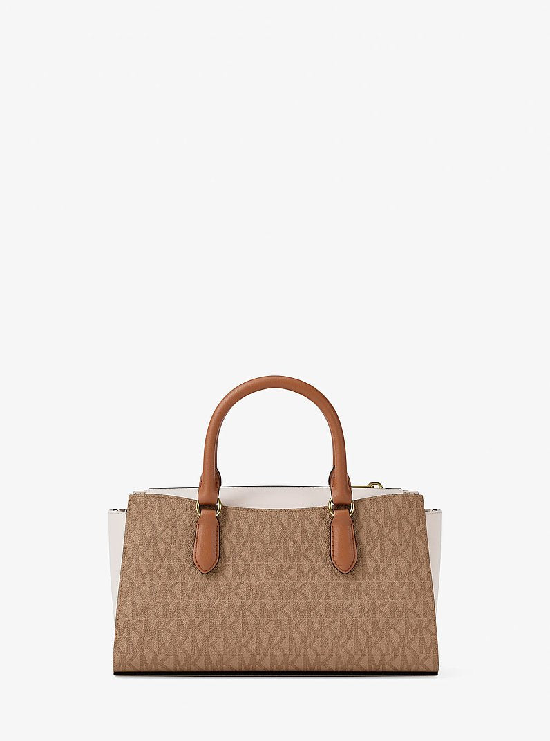Arden Small Color-Block Signature Logo Messenger Bag