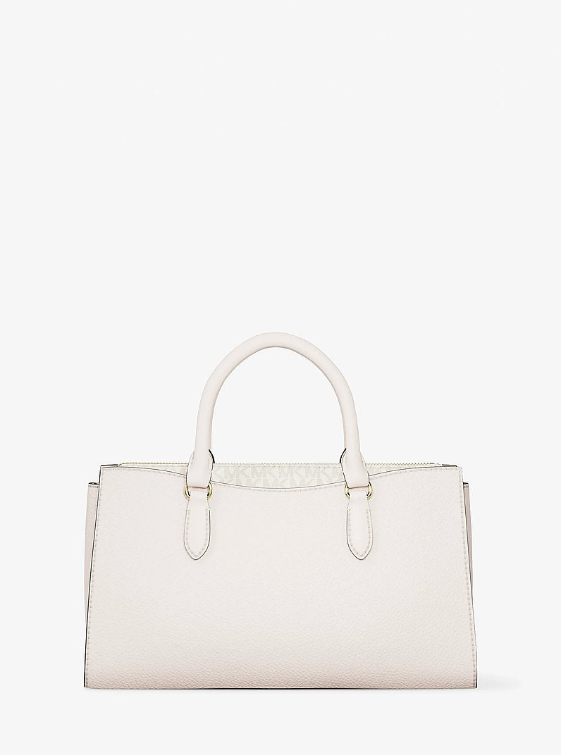 Arden Medium Leather Top-Zip Satchel