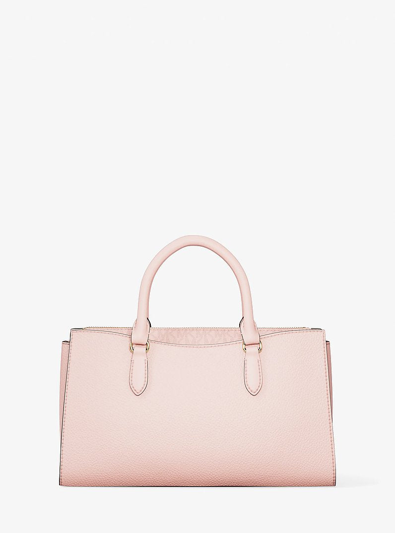 Arden Medium Leather Top-Zip Satchel